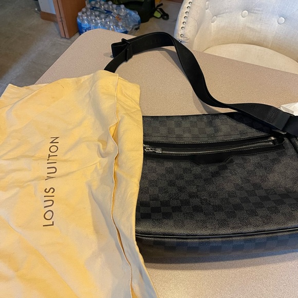 authentic LV black man bag